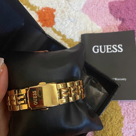 Guess Gold Watch with Crystals New in Box - Picture 3 of 5